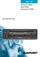 Blaupunkt Alicante-CD-30 - Owners Manual